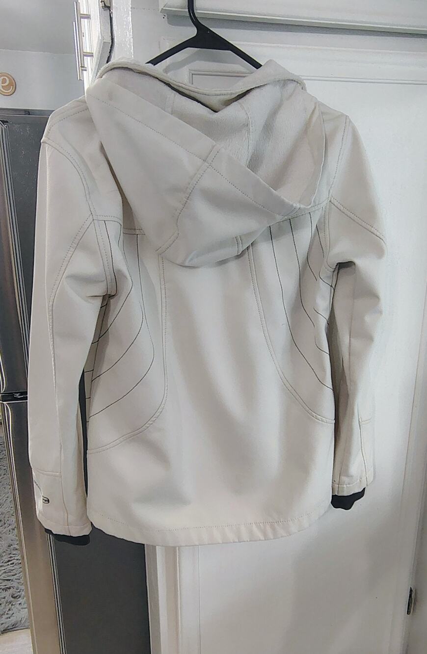 Free Country Womens Medium Soft Shell Hooded Jacket Soft Faux Fur Lined Size M